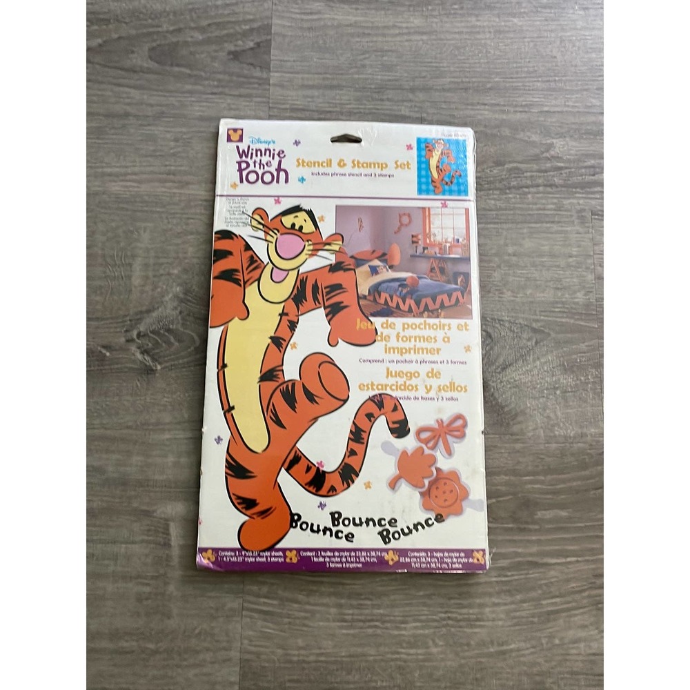New sealed Winnie the Pooh stencil, and stamp set